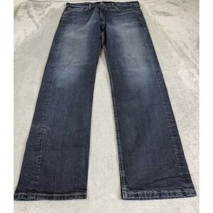 Levis 505 Regular Fit Straight Jeans Men's Size 36x32 Blue Dark Wash